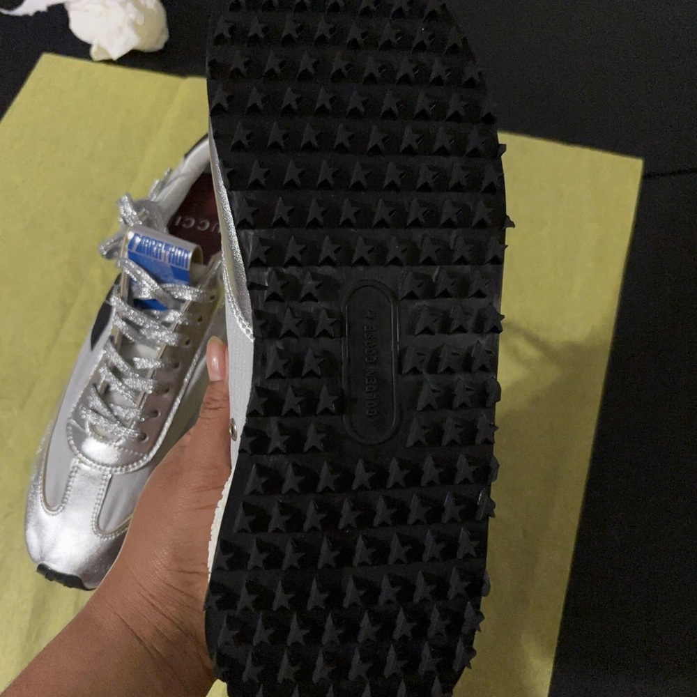 GOLDEN GOOSE Marathon Leather-Trimmed Ripstop Sneakers 12 Cm 28.6 - Picture 13 of 16